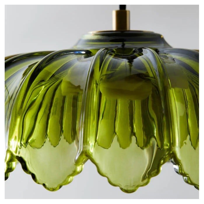 Lámpara colgante Aridia Palm Leaf Cluster, lámpara colgante artística de cristal para pasillo, cocina y salón HL2488