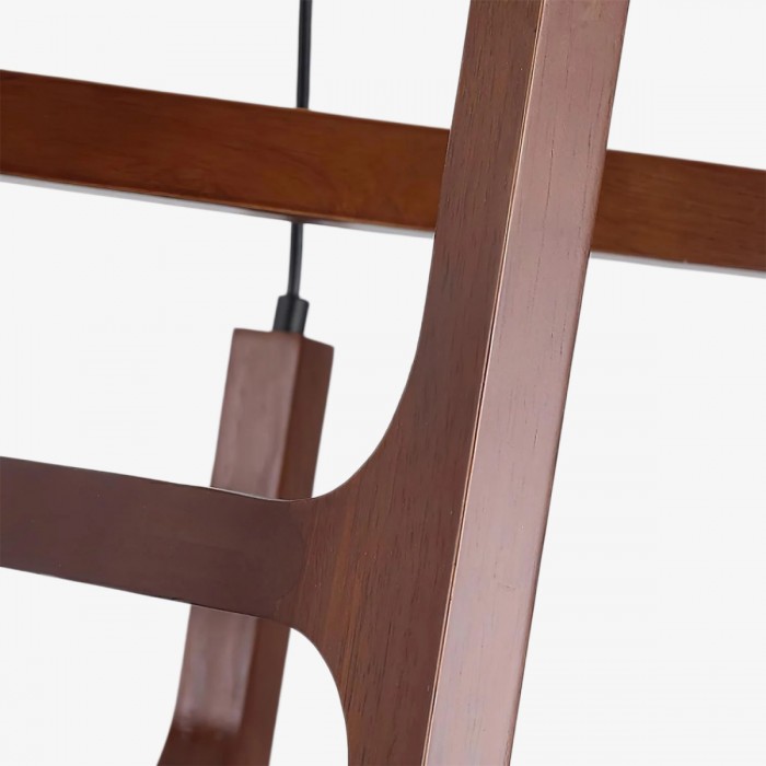 Auralith houten kroonluchter met meerdere armen - moderne, natuurlijke verlichting voor woon- en eetkamer HL2494