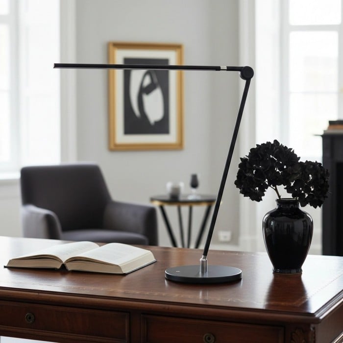 Lampada da scrivania minimalista Baluxis - Lampada da tavolo a LED lineare ed elegante per la postazione di lavoro HL2476