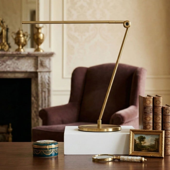 Lampada da scrivania minimalista Baluxis - Lampada da tavolo a LED lineare ed elegante per la postazione di lavoro HL2476