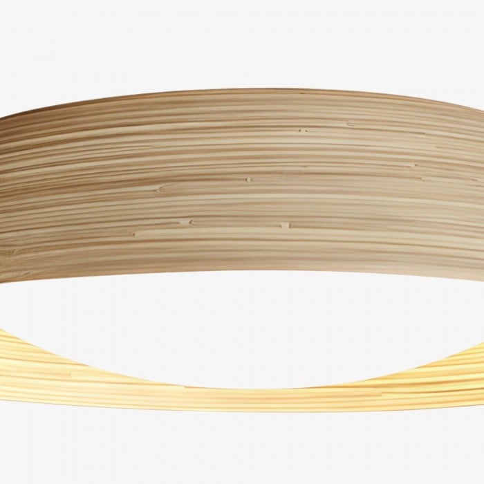 Plafonnier Bambori style Japandi en bambou texturé - Éclairage d'ambiance naturel pour salon HL2452