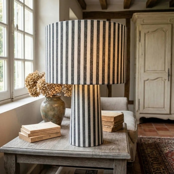 Blendra Grafisk Cylindrisk Form Mönster Bordlampa - Tyg Modern Inomhusbelysning HL2454