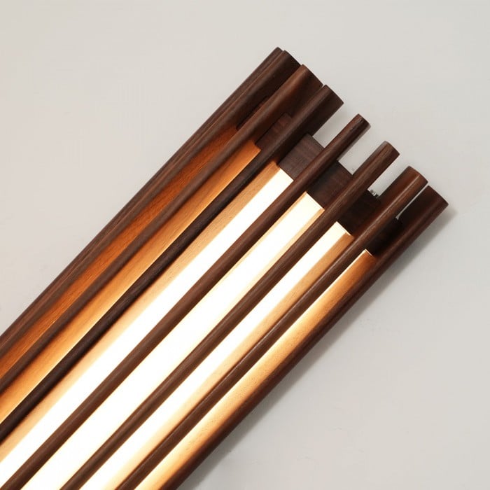 Boskelux Walnut Wandlamp - Gebogen Achterplaat en Diffuus Licht voor Woonkamers of Hales HL2456