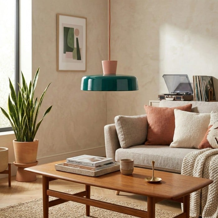 Lámpara colgante Chromara Retro Modern Colorful Bowl para isla de cocina y comedor HL2499