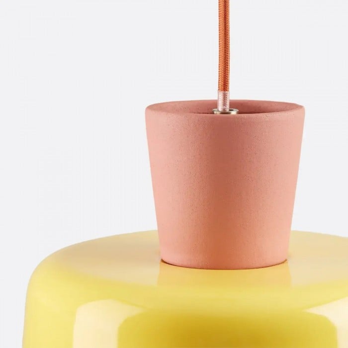 Lámpara colgante Chromara Retro Modern Colorful Bowl para isla de cocina y comedor HL2499