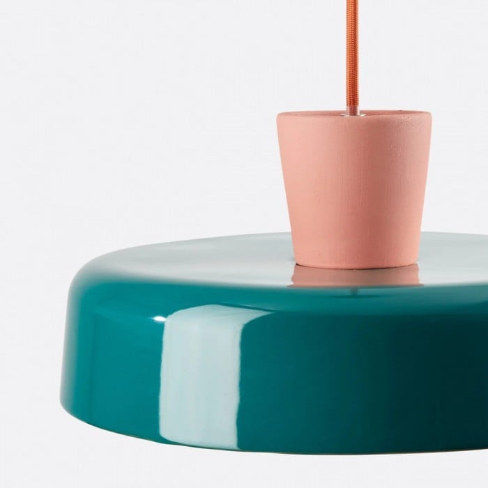 Lámpara colgante Chromara Retro Modern Colorful Bowl para isla de cocina y comedor HL2499