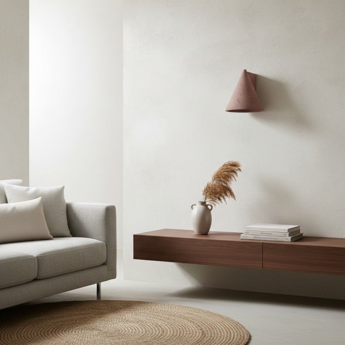 Concrellia taps toelopende betonnen wandlamp - moderne artistieke wandlamp voor de slaapkamer HL2468