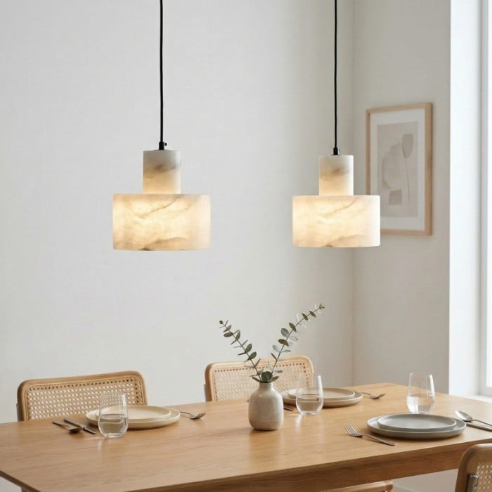 Cylorion Alabaster Pendellampa - Modern Minimalistisk Hänglampa för Matsal HL2498