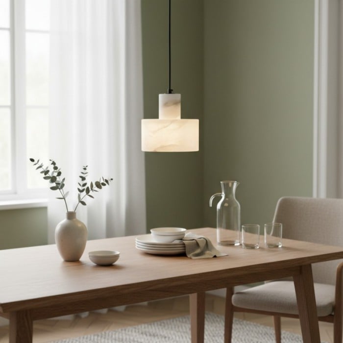 Cylorion Alabaster Pendellampa - Modern Minimalistisk Hänglampa för Matsal HL2498
