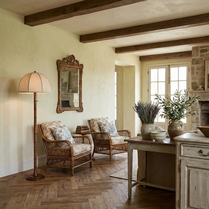 Rzeźbiona lampa podłogowa Elmora z teksturowaną podstawą – nowoczesna lampa stojąca do salonu HL2481