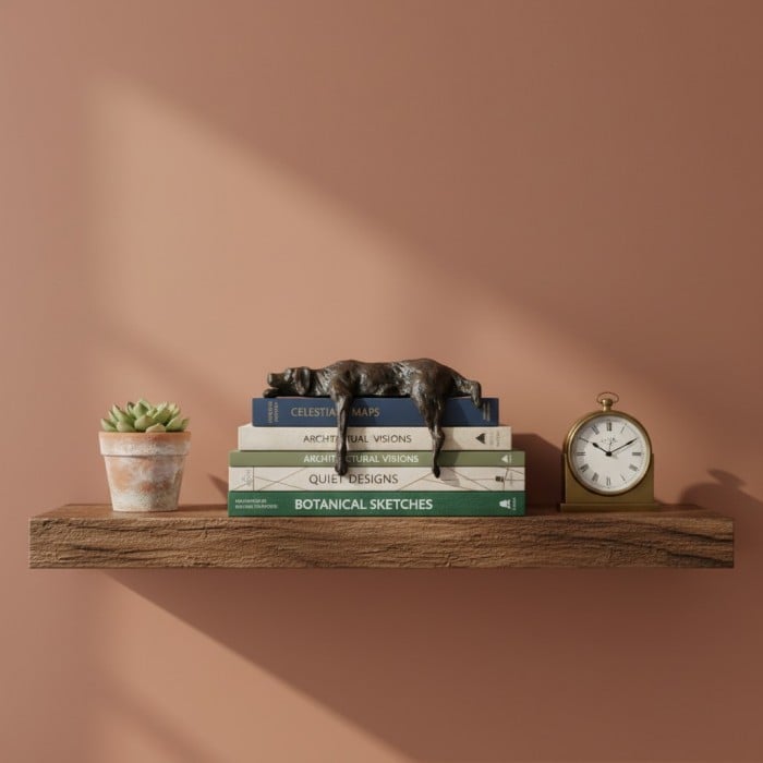 Floxo Lazy Dog sculptuur met geometrisch ijzeren ontwerp - Moderne woondecoratie voor woonkamers en kantoren HL2505