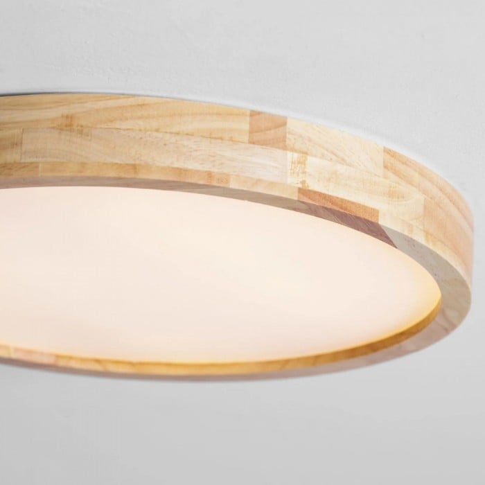 Lámpara de techo LignoForma con forma geométrica - Lámpara de techo LED de madera contemporánea para dormitorio y salón HL2449