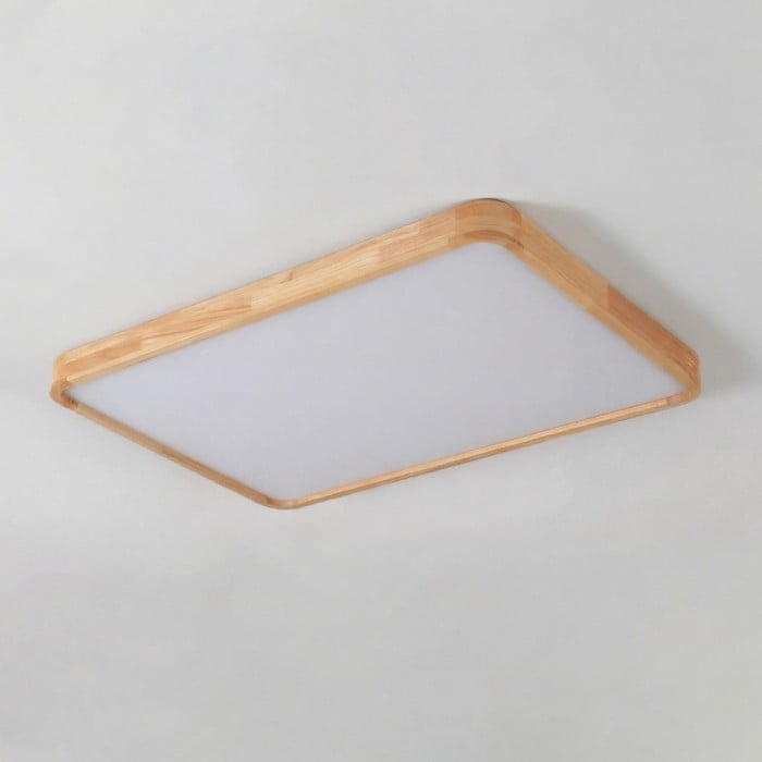 Lámpara de techo LignoForma con forma geométrica - Lámpara de techo LED de madera contemporánea para dormitorio y salón HL2449