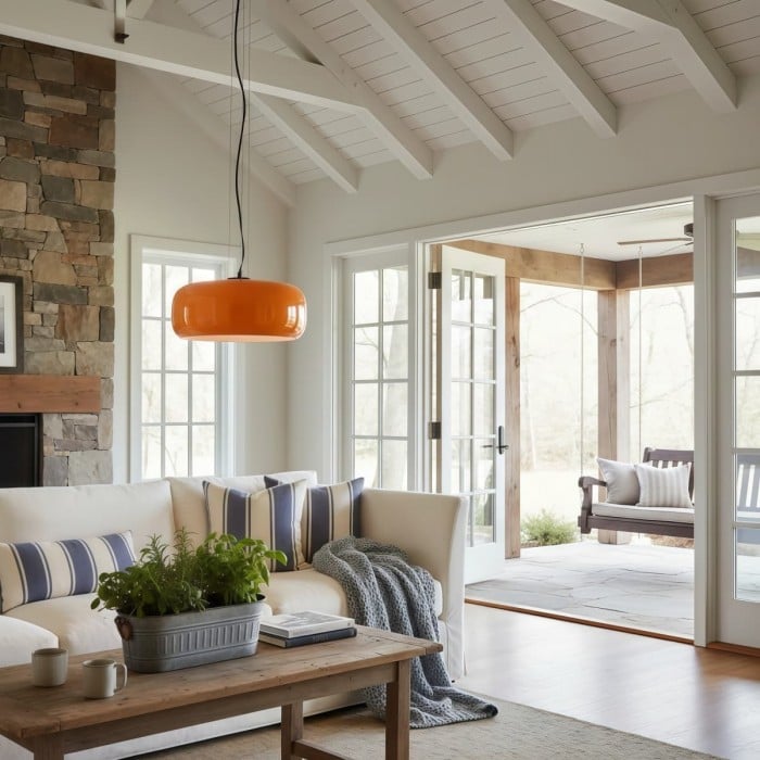 Lunorae Rounded Glass Pendant Lamp - Modern Sculptural Lighting for Living Room HL2453