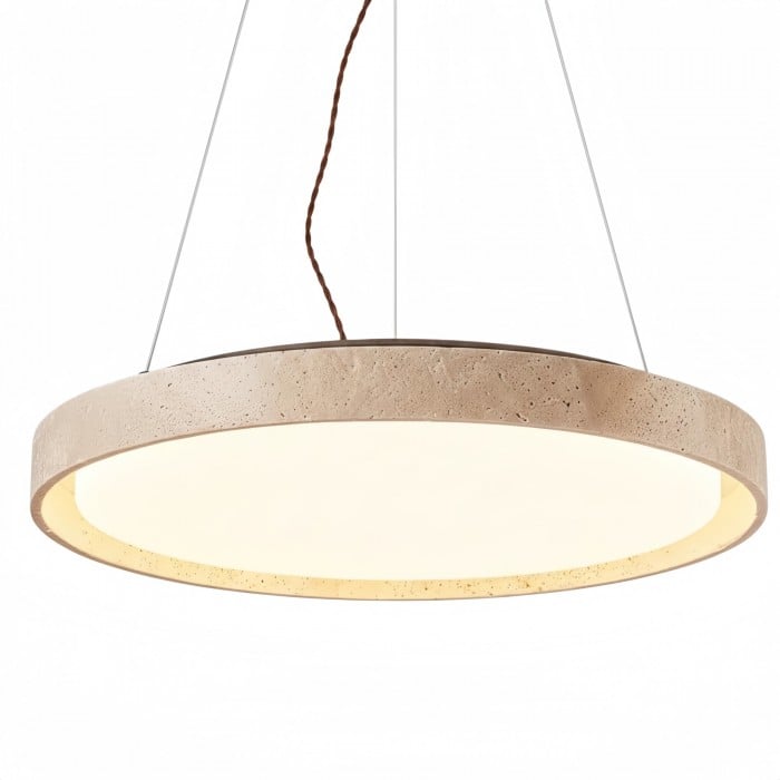 Miravelle Minimalistische Pendelleuchte mit Natursteinschirm für Esszimmer HL2464