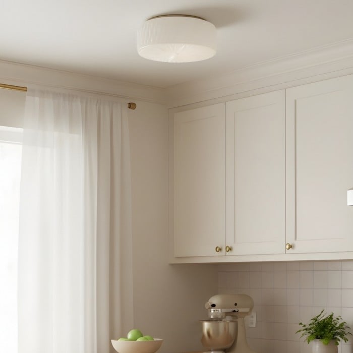 Mistaro Minimal Glass Ceiling Lamp - Flush Mount Design for Living Room and Bedroom HL2462