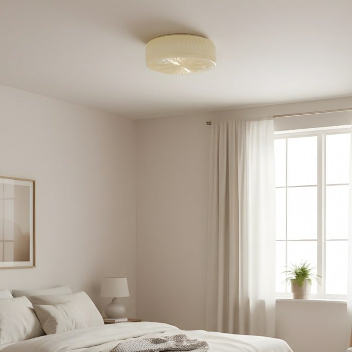 Mistaro Minimal Glass Ceiling Lamp - Flush Mount Design for Living Room and Bedroom HL2462