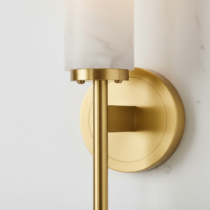 Solaryx Moderne Alabaster Wandlamp - Sculpturale Woonkamerlamp HL2475