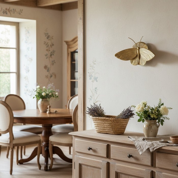 Mothriel wandlamp in de vorm van een mot - Sculpturaal design decoratieve wandlamp voor de slaapkamer HL2467