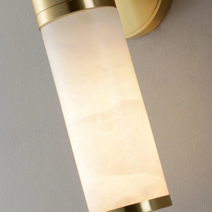 Nexorae Moderne Alabaster Wandlamp Sculpturaal Verticaal Ontwerp voor Woonkamer Slaapkamer Hal HL2474
