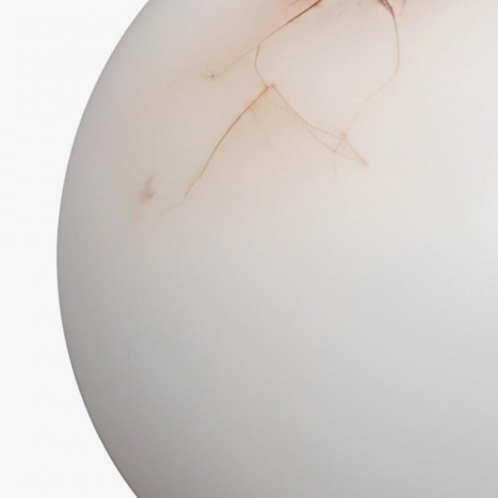 OrbisMuse Elegante wandlamp met bolvormige kap van natuursteen - Minimalistische verlichting voor gangen HL2493