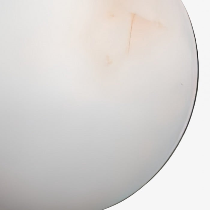 OrbisMuse Elegante wandlamp met bolvormige kap van natuursteen - Minimalistische verlichting voor gangen HL2493