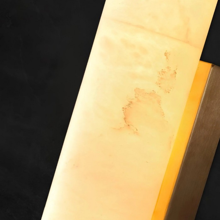 Solaryx Moderne Alabaster Wandlamp - Verlichting voor Slaapkamer en Woonkamer HL2484