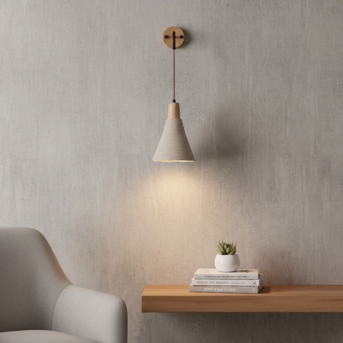 Solaraeon Microcement Minimalistische Betonnen Wandlamp - Sfeerverlichting voor de Woonkamer HL2482