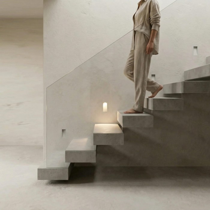 Stary LED-sensorwandlamp - Frameloze inbouwtraplamp voor hal HL2470