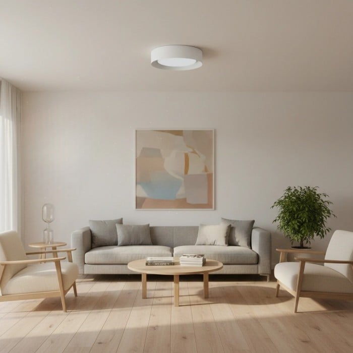 Velcora Moderne Metalen Plafondlamp - Elegante Trommelvormige Plafondlamp voor Slaapkamer HL2466