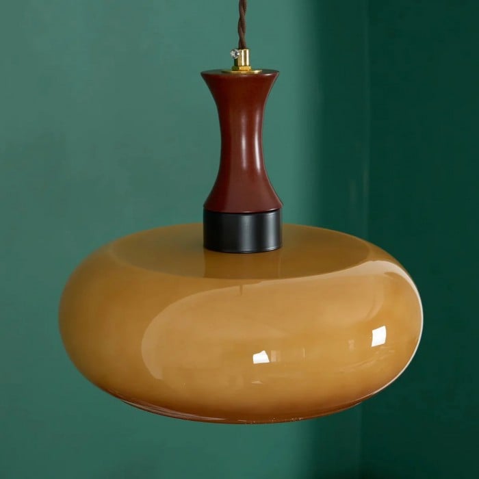 Velora Scandinavische hanglamp in boerderijstijl met glazen kap, modern ontwerp met stekker HL2503