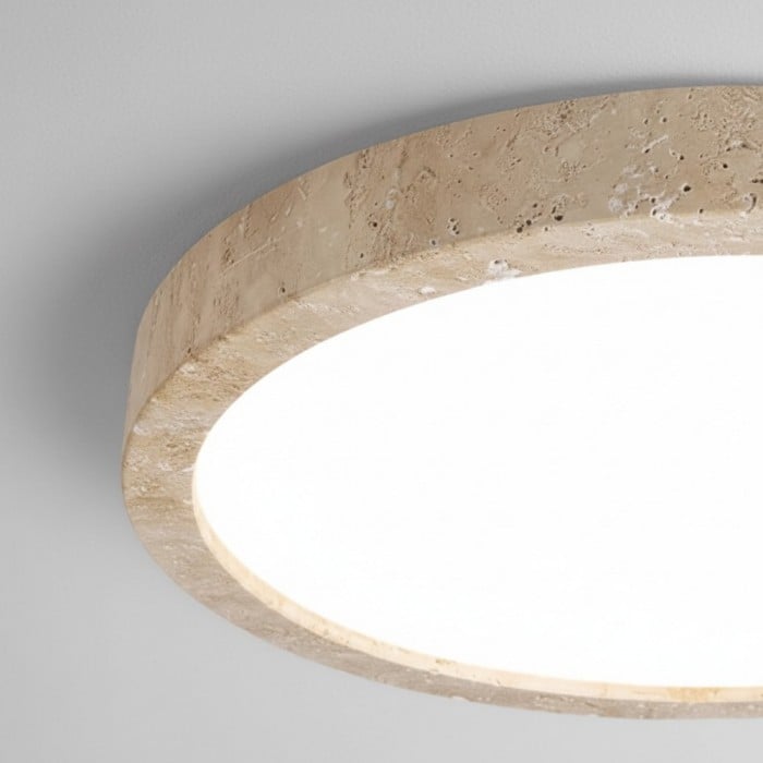 Zenthoris Travertine Ceiling Light Minimalist Flush Mount - Modern Ambient Hallway Lighting HL2460