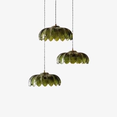 Aridia Palm Leaf Cluster Pendant Light Artistic Glass Pendant for Hallway Kitchen and Lounge HL2488