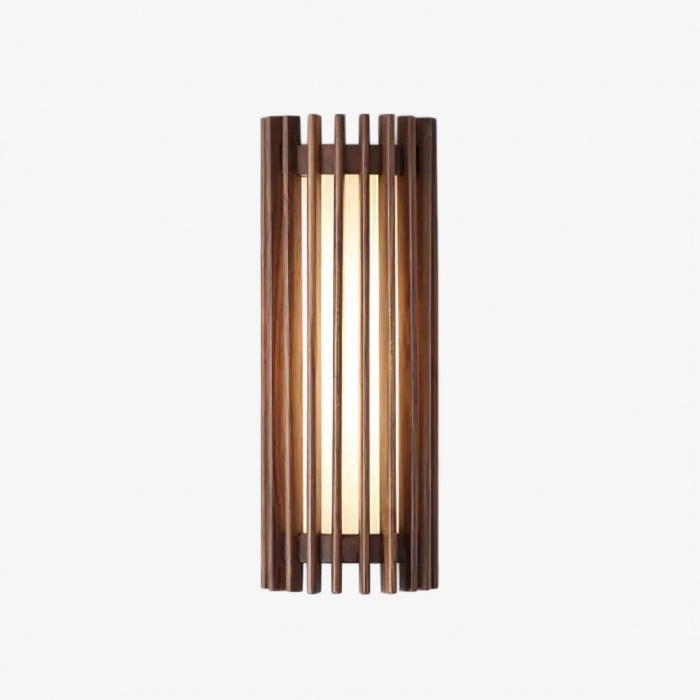 Boskelux Walnut Wandlamp - Gebogen Achterplaat en Diffuus Licht voor Woonkamers of Hales HL2456