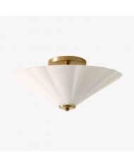 Ribravo Moderne Deckenleuchte mit geripptem, strukturiertem Schirm – Moderne minimalistische Lampe für das Wohnzimmer HL2497