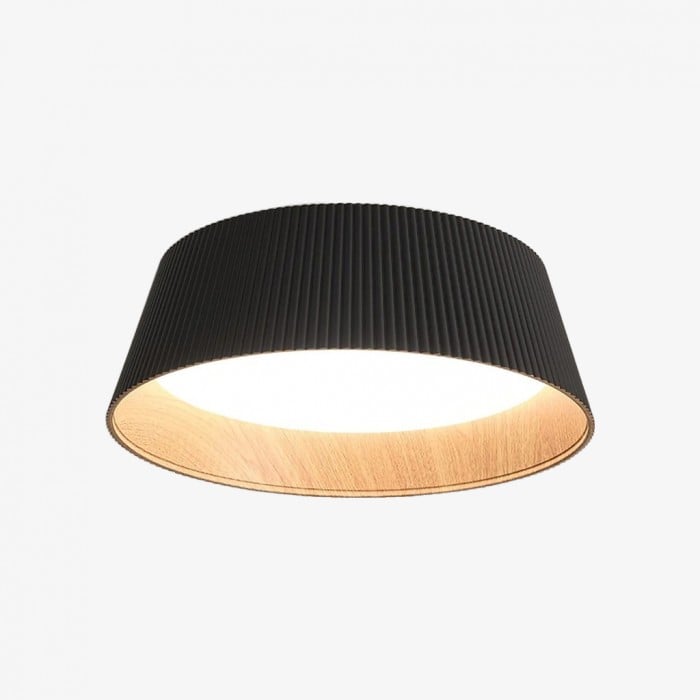 Ribravo Moderne Deckenleuchte mit geripptem, strukturiertem Schirm – Moderne minimalistische Lampe für das Wohnzimmer HL2497