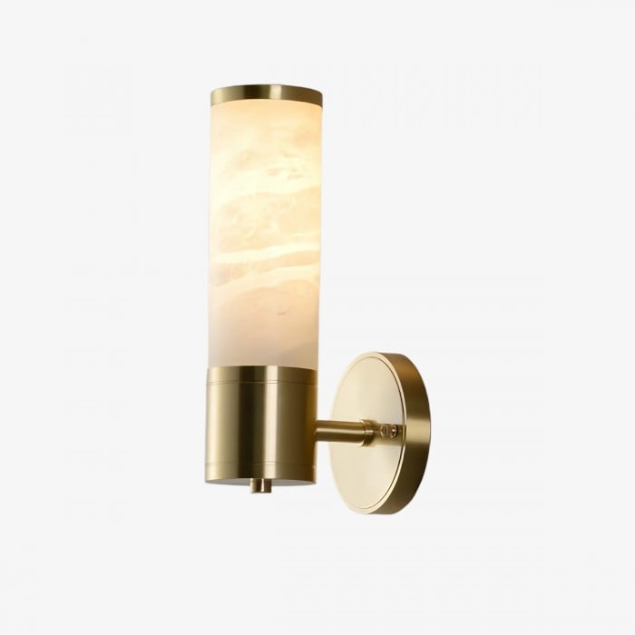 Nexorae Moderne Alabaster Wandlamp Sculpturaal Verticaal Ontwerp voor Woonkamer Slaapkamer Hal HL2474