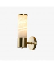 OrbisMuse Elegante wandlamp met bolvormige kap van natuursteen - Minimalistische verlichting voor gangen HL2493