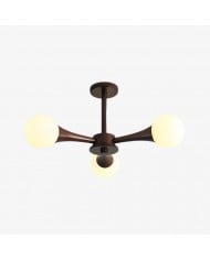 Solvane kroonluchter met meerdere armen en glazen kappen - Retro decoratieve verlichting voor de eetkamer HL2459