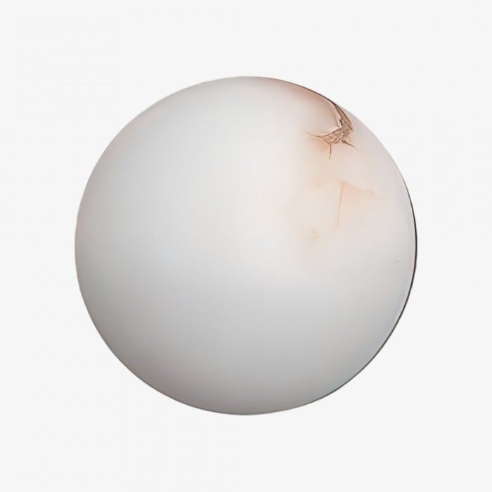 OrbisMuse Elegante wandlamp met bolvormige kap van natuursteen - Minimalistische verlichting voor gangen HL2493