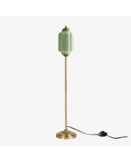 Rzeźbiona lampa podłogowa Elmora z teksturowaną podstawą – nowoczesna lampa stojąca do salonu HL2481