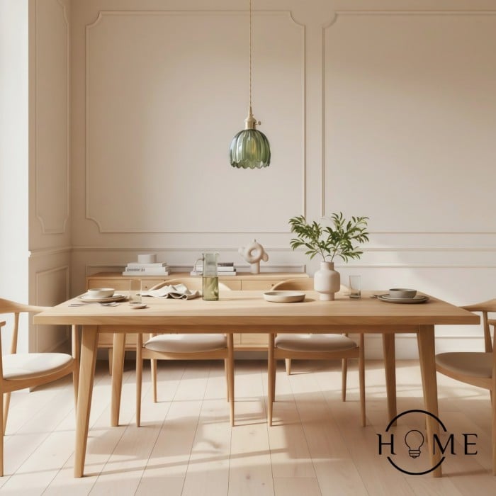 Retro szklana lampa wisząca w kształcie płatka kwiatu HL90