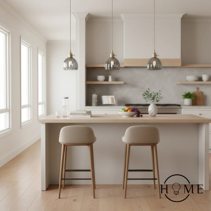 Retro Kopparglas Blombladslampa HL90