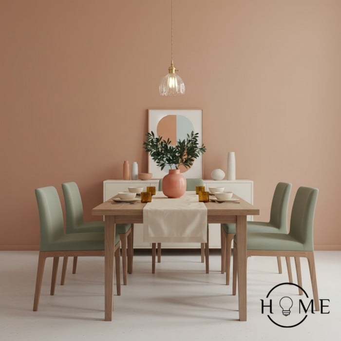 Retro Kopparglas Blombladslampa HL90