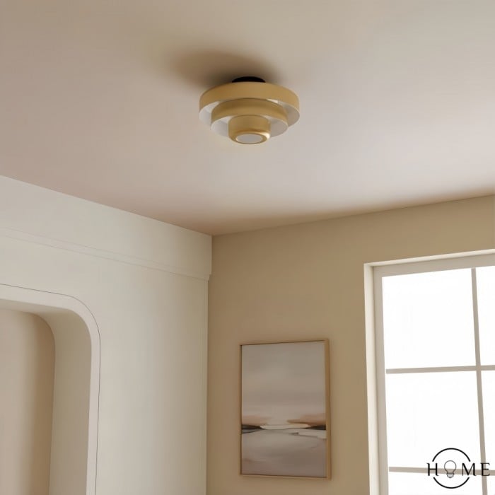 Bauhaus Triple Layer Ceiling Light - Colorful Metal Disc Lamp HL1843