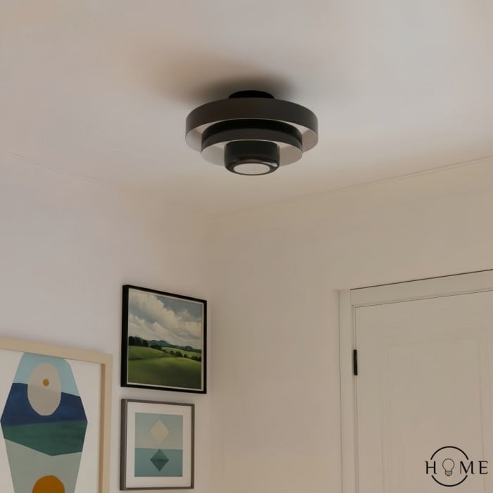 Bauhaus Triple Layer Ceiling Light - Colorful Metal Disc Lamp HL1843