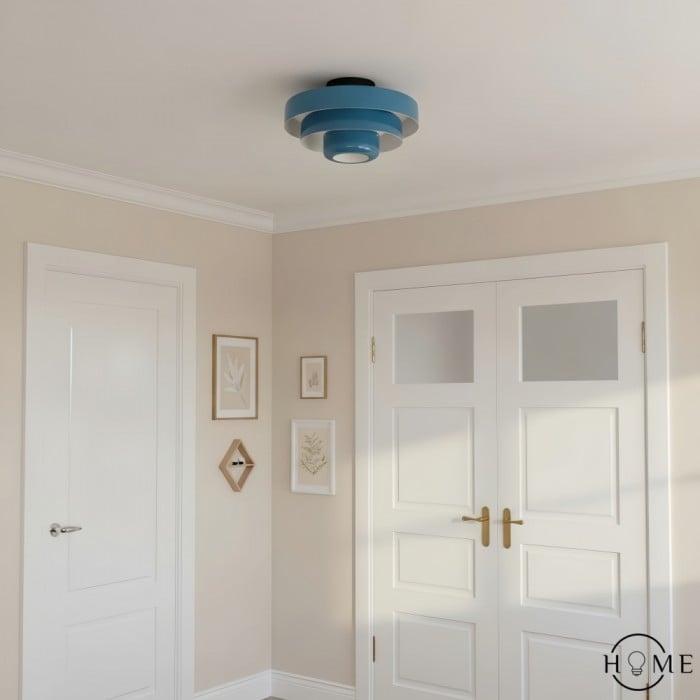 Bauhaus Triple Layer Ceiling Light - Colorful Metal Disc Lamp HL1843