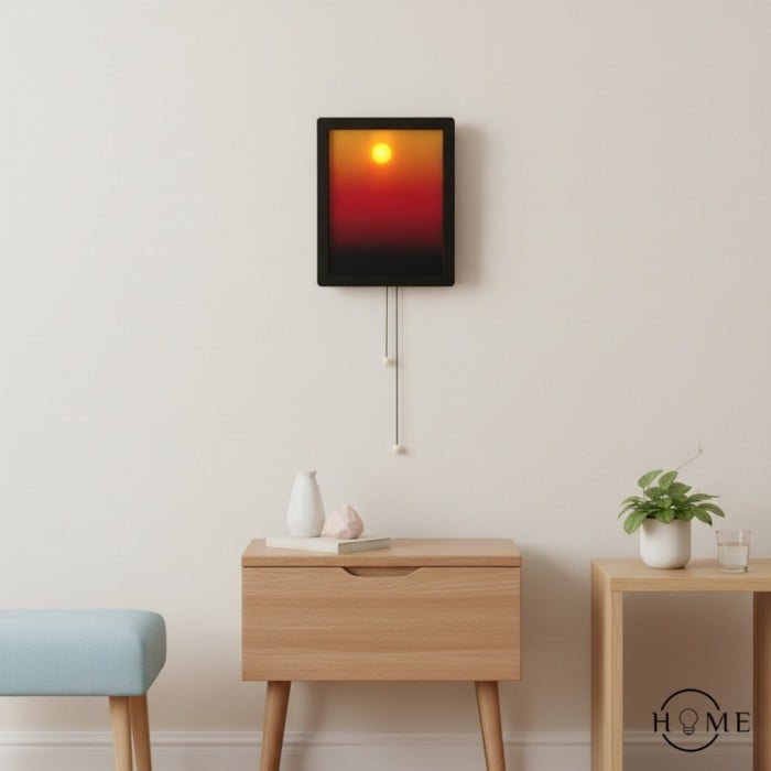 Applique murale cadre photo coucher de soleil - Lampe décorative moderne HL1832