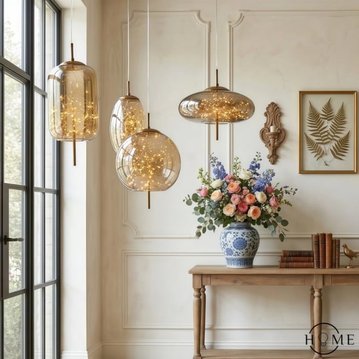 Skandinavisk Cylinder Oval Glas Pendellampa HL479