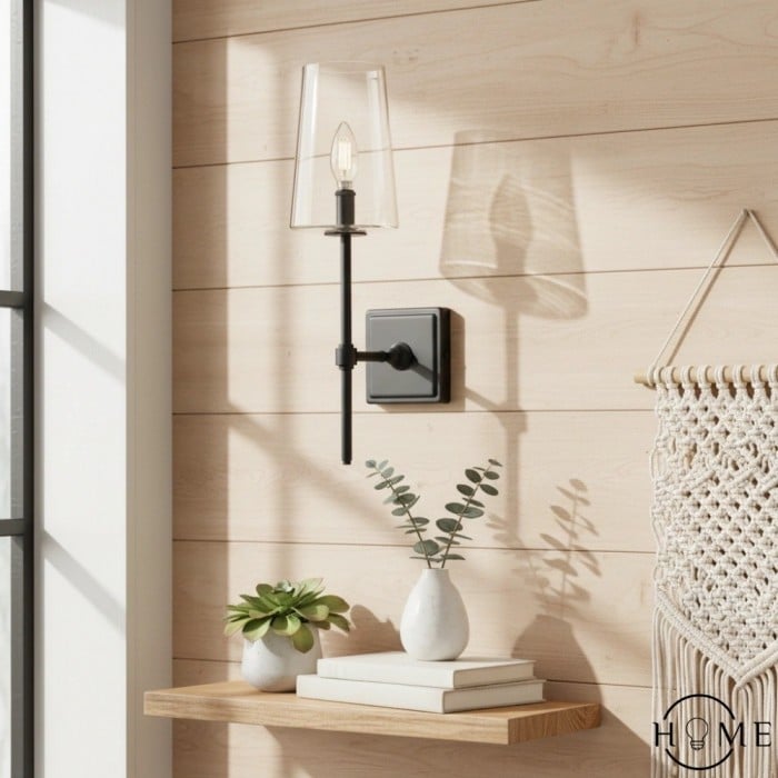 Applique murale en verre transparent Derlina à plusieurs têtes – Applique rétro en métal HL1428